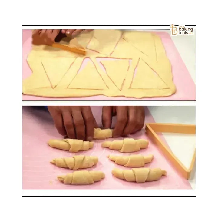 Croissant Dough Cutters โ Triangle Bread Line Folding Baking Mold ๐๐ฅ - thebakingtools.com